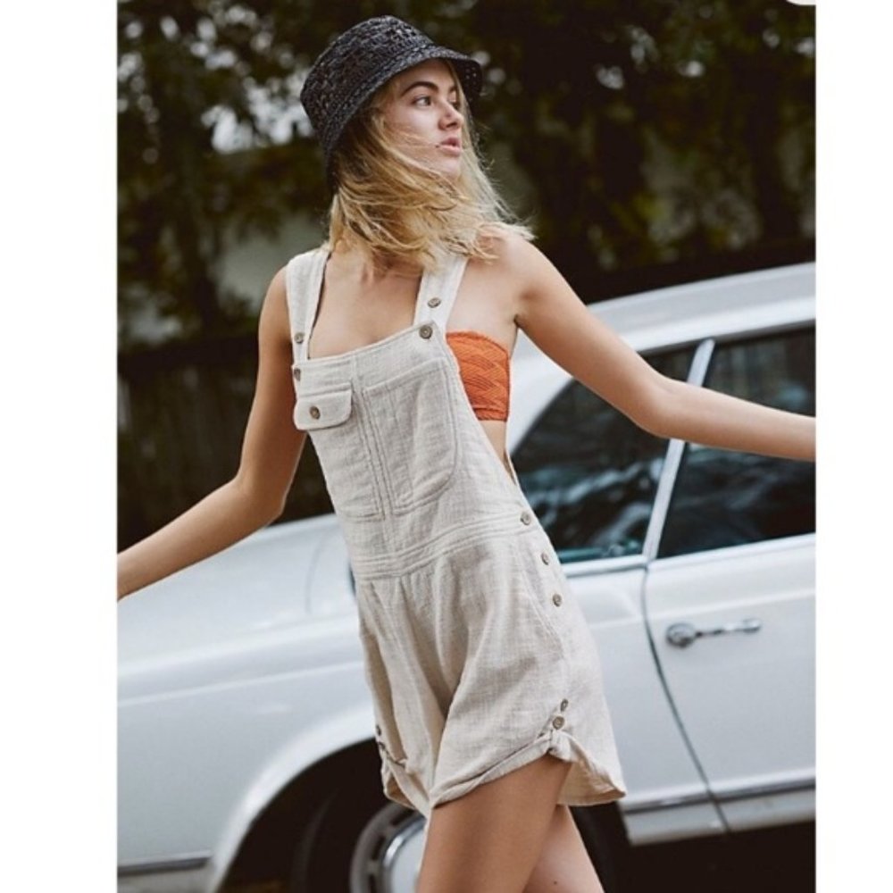 Free People Happiest When Sandy Coveralls Size S